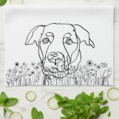 ラブラドールドッグパーソナライズされたクリスマスプレゼント キッチンタオル (折り畳み)