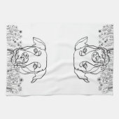 ラブラドールドッグパーソナライズされたクリスマスプレゼント キッチンタオル (横)