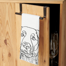 ラブラドールドッグパーソナライズされたクリスマスプレゼント キッチンタオル