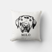 ラブラドールドッグパーソナライズされたハンドスケッチ クッション (正面)