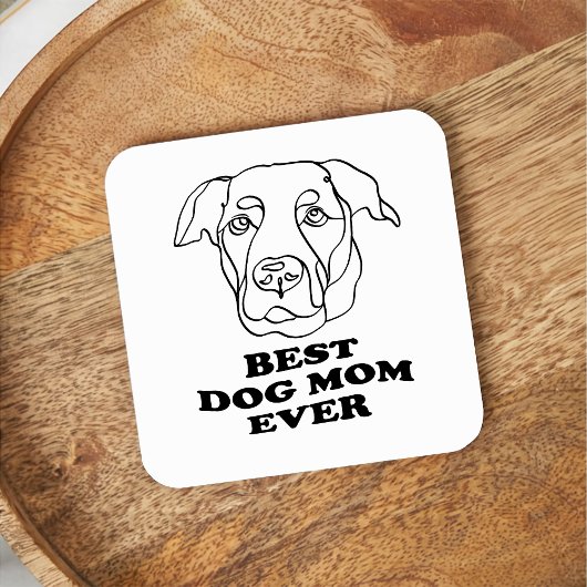 ラブラドールドッグパーソナライズされたハンドスケッチ スクエアペーパーコースター