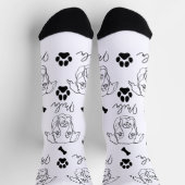 ラブラドールドッグパーソナライズされたハンドスケッチ ソックス (上部)