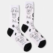 ラブラドールドッグパーソナライズされたハンドスケッチ ソックス (右)