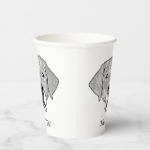 ラブラドールドッグパーソナライズされたハンドスケッチ 紙コップ (右)