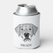 ラブラドールドッグパーソナライズされたハンドスケッチ 缶クーラー (缶正面)