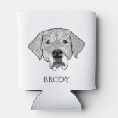 ラブラドールドッグパーソナライズされたハンドスケッチ 缶クーラー (裏面)