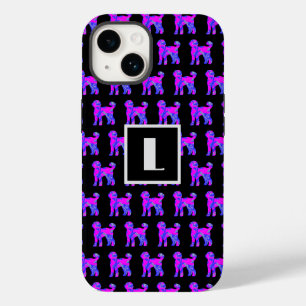 ラブラドールドッグピンクブルーシルエットモノブラック Case-Mate iPhone 14ケース