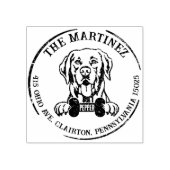 ラブラドールドッグファミリー差出人住所 ラバースタンプ (インプリント)