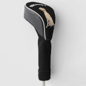 ラブラドールドッグブラックパーソナル ゴルフヘッドカバー (アングル)