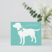 ラブラドールドッグブラックラボパピー サンキューカード (スタンド正面)