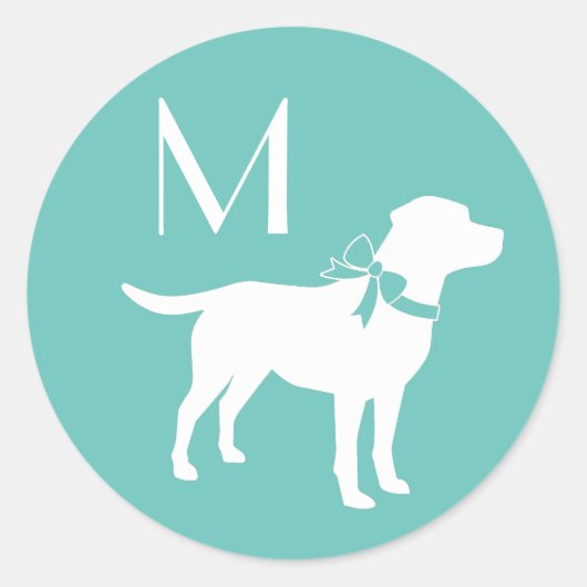 ラブラドールドッグブラックラボパピー ラウンドシール (正面)