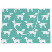 ラブラドールドッグブラックラボパピー ラージペーパーバッグ (正面)