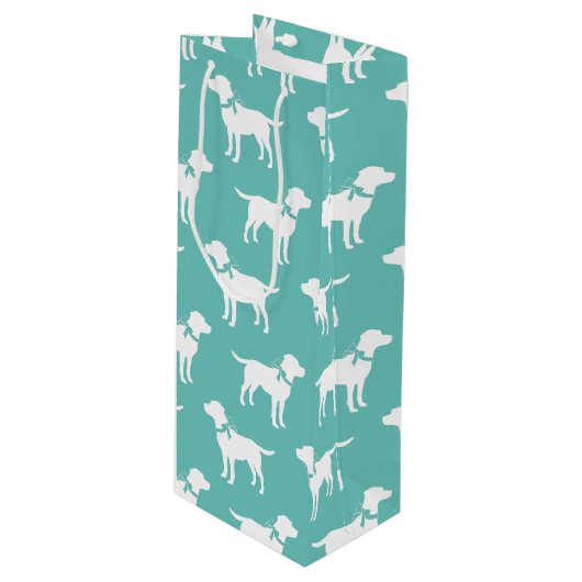 ラブラドールドッグブラックラボパピー ワインギフトバッグ (正面アングル)