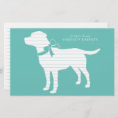 ラブラドールドッグブラックラボパピー 便箋 (正面/裏面)