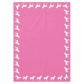 ラブラドールドッグベイビーシャワーガールラボピンク テーブルクロス (正面)