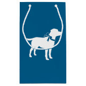 ラブラドールドッグベイビーシャワーブルーボーイラボ スモールペーパーバッグ (裏面)