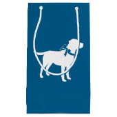 ラブラドールドッグベイビーシャワーブルーボーイラボ スモールペーパーバッグ (正面)