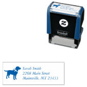 ラブラドールドッグベイビーシャワーブルーボーイラボ セルフインキングスタンプ (インサイチュ)