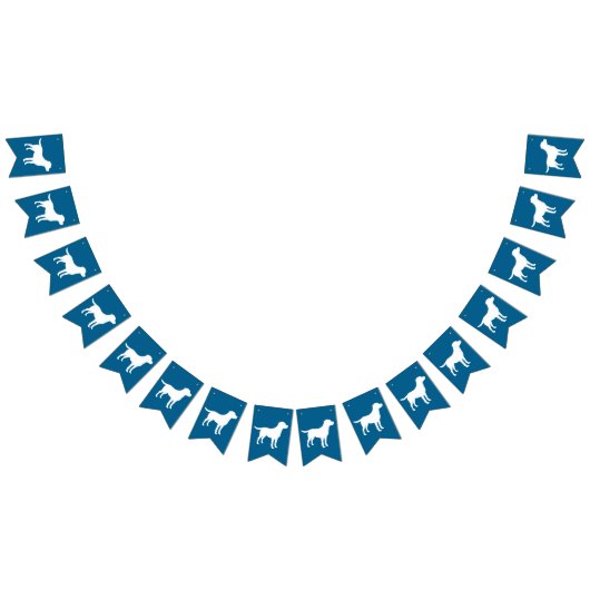 ラブラドールドッグベイビーシャワーブルーボーイラボ バンティングフラッグ (全)