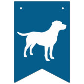 ラブラドールドッグベイビーシャワーブルーボーイラボ バンティングフラッグ (第1の旗)