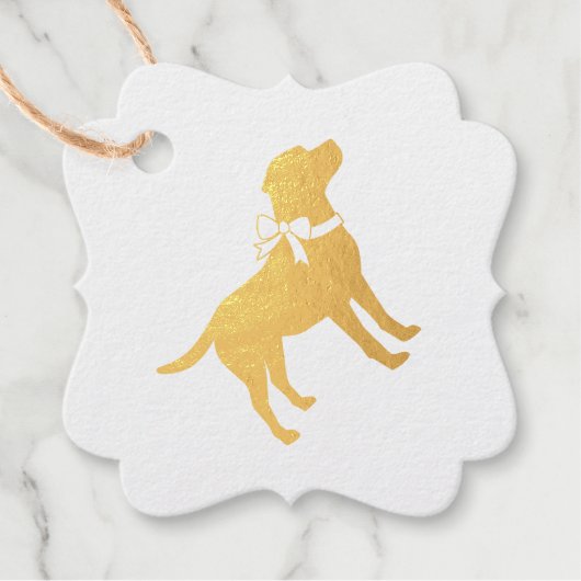 ラブラドールドッグベイビーシャワーブルーボーイラボ フェイバータグ (正面)