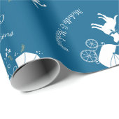 ラブラドールドッグベイビーシャワーブルーボーイラボ ラッピングペーパー (ロールコーナー)