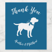 ラブラドールドッグベイビーシャワーブルーボーイラボ ワインラベル (シングルラベル)