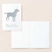 ラブラドールドッグベイビーシャワーブルーボーイラボ 箔カード (ディスプレー)