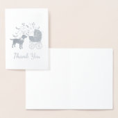 ラブラドールドッグベイビーシャワーブルーボーイラボ 箔カード (ディスプレー)