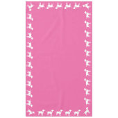 ラブラドールドッグベビーシャワーピンクの女の子ラボ テーブルクロス (正面)