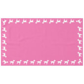 ラブラドールドッグベビーシャワーピンクの女の子ラボ テーブルクロス (正面(横))