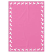 ラブラドールドッグベビーシャワーピンクの女の子ラボ テーブルクロス (正面)