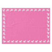 ラブラドールドッグベビーシャワーピンクの女の子ラボ テーブルクロス (正面(横))