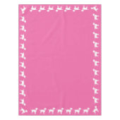 ラブラドールドッグベビーシャワーピンクの女の子ラボ テーブルクロス (正面)