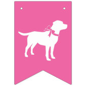 ラブラドールドッグベビーシャワーピンクの女の子ラボ バンティングフラッグ (第1の旗)