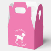 ラブラドールドッグベビーシャワーピンクの女の子ラボ フェイバーボックス (オープン)