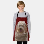 ラブラドールドッグペットキッズ エプロン (着用した状態)