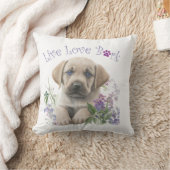 ラブラドールドッグママフローラ クッション (ブランケット)