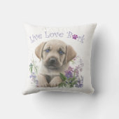 ラブラドールドッグママフローラ クッション (裏面)
