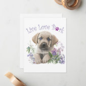 ラブラドールドッグママフローラ ノートカード (正面/裏面インサイチュ)