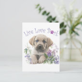 ラブラドールドッグママフローラ ポストカード (スタンド正面)