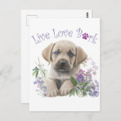 ラブラドールドッグママフローラ ポストカード (正面/裏面)