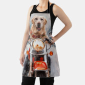 ラブラドールドッグライディングオートバイクリスマス エプロン (インサイチュ)