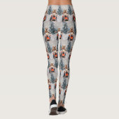 ラブラドールドッグライディングオートバイクリスマス レギンス (裏面)