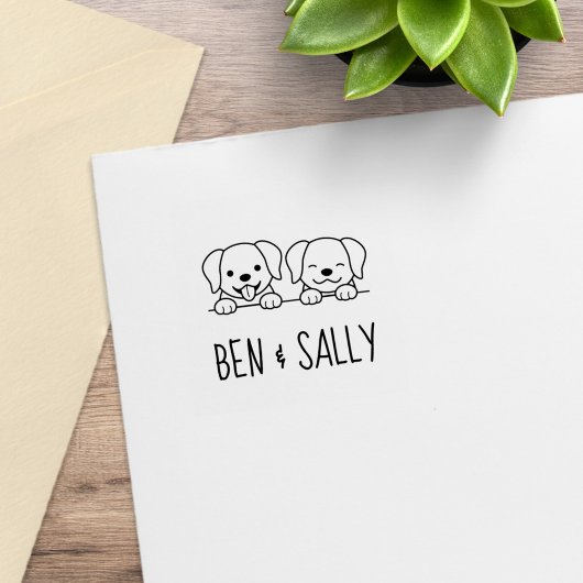 ラブラドールドッグ名前をカスタムする ラバースタンプ