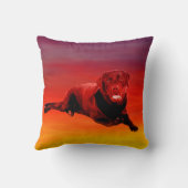 ラブラドールドッグ座ってビーチ クッション (裏面)