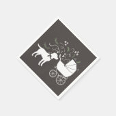 ラブラドールドッグ赤ちゃんシャワーラボグレ男女兼用イ スタンダードカクテルナプキン (角)