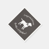 ラブラドールドッグ赤ちゃんシャワーラボグレ男女兼用イ スタンダードカクテルナプキン (角)