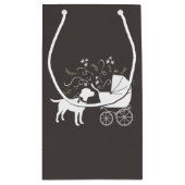 ラブラドールドッグ赤ちゃんシャワーラボグレ男女兼用イ スモールペーパーバッグ (裏面)