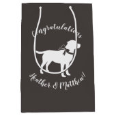 ラブラドールドッグ赤ちゃんシャワーラボグレ男女兼用イ ミディアムペーパーバッグ (正面)